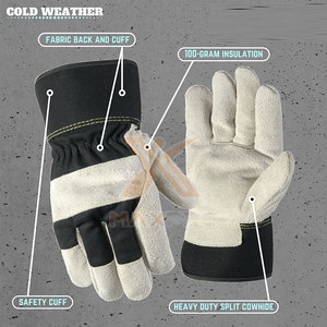 Gants de travail de haute qualité à prix avantageux, en cuir durable, équipement de sécurité pour le travail - Product Image 4