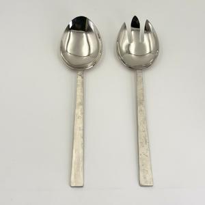 ช้อนสลัดสแตนเลส ส้อมพาสต้า ช้อนสลัด ช้อนเสิร์ฟ ชุดอุปกรณ์เสิร์ฟสลัด สำหรับใช้ในบ้านและร้านอาหารในอินเดีย - Product Image 1