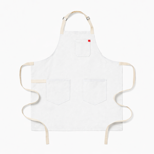 Delantal Clásico Azul con 3 Bolsillos, Cintura Ajustable, Tejido de Algodón, para Cocinar y Uso Diario - Product Image 4