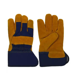 Guantes de trabajo de cuero dividido de piel de vaca para hombre más vendidos, protección de manos de seguridad anticorte personalizada, uso diario - Product Image 1