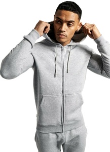 Sweat à capuche zippé pour homme en coton 100% avec design personnalisé, broderie perlée, OEM/ODM - Product Image 2
