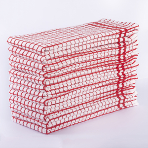 Serviette de cuisine éponge 100% coton rouge uni style classique pour la maison avion hôtels et restaurants occasions de mariage - Product Image 6