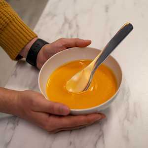 Juego de 2 cubiertos con mango pequeño y cabeza de cuerno grande, cubiertos hechos a mano para ensaladas, utensilios de cocina, vajilla de mesa, uso de calidad estándar - Product Image 3