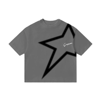 Camiseta Unisex de Talla Grande con Diseño Holgado, Bordada, Corta, Transpirable, de Tela Waffle Ecológica para Mujer, ODM OEM