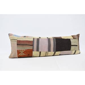 หมอนขนสัตว์เย็บปะติดปะต่อกันดีไซน์หรู16X48สีเบจแบบวินเทจปุยแบบพกพาสำหรับเตียงโซฟาใช้สำหรับคริสต์มาส - Product Image 3