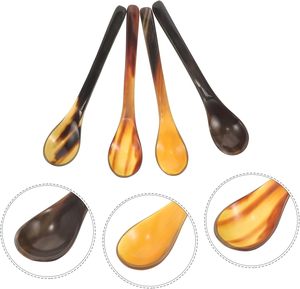 Cuillère en corne de buffle de qualité en gros, couverts de couleur naturelle polie, meilleure cuillère à café à usage domestique, décoration de style animal - Product Image 1