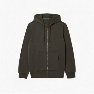 เสื้อมีฮู้ดแบบมีซิปสำหรับผู้ชายเสื้อมีฮู้ดแบบลำลองทำจากผ้าฝ้ายธรรมดาโลโก้ตามสั่งผลิตโดยปากีสถาน - Product Image 2