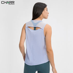 Débardeur blanc uni imprimé personnalisé pour femmes, 100% coton, sport, entraînement, gym - Product Image 2