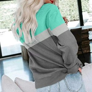 Sweat-shirts décontractés pour femmes, écologiques, coupe-vent, respirants, en mélange polyester/coton, pour sortir, travailler et sortir en amoureux - Product Image 2