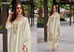 Ensemble de costumes Salwar Kameez de la collection pakistanaise Festive Ready pour femmes pour les occasions de mariage et de fête disponibles - Product Image 4