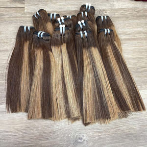 raw hair vendor vietnam bone straight color human hair extensions double drawn weft hair <b>piano</b> Color - Product Image 4