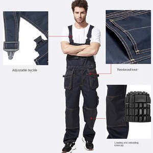 Pantalon à bretelles de travail pour hommes Combinaison de travail Uniforme de sécurité pour la construction industrielle Bib et Brace durables - Product Image 6