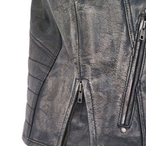Gilet noir en faux cuir pour homme, gilet de moto hip-hop, punk, solide, noir, printemps, sans manches - Product Image 4