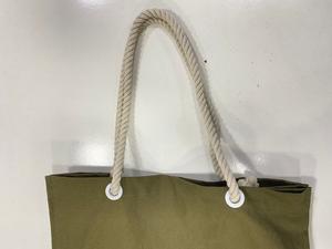 Sacs fourre-tout en toile imprimée en coton pour femme, fabriqués directement par le fabricant, portables, plusieurs couleurs et tailles, doublure en soie, poignées en cuir - Product Image 5