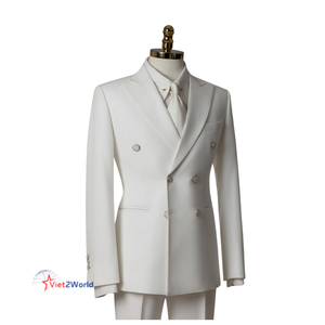 Costume d'affaires pour homme de haute qualité 100% laine Respirant Antistatique Coupe-vent Simple boutonnage Fermeture éclair élégante Service OEM - Product Image 1