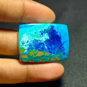 ทรงสี่เหลี่ยมสีฟ้าจาก Shattuckite ได้รับการรับรองจาก Cma สำหรับทำเครื่องประดับขายส่งจำนวนมาก - Product Image 4