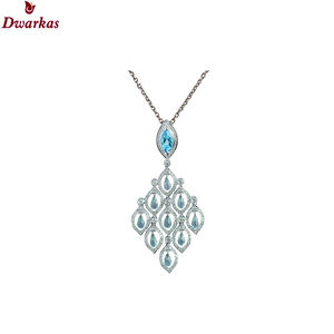 Hot sale fashion women fine jewelry 925 sterling silver multi color gemstone pendant <b>necklace</b> - Product Image 2