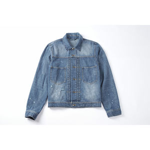 Recién llegado, cárdigan de moda para hombre, chaqueta vaquera delgada con estampado informal - Product Image 1