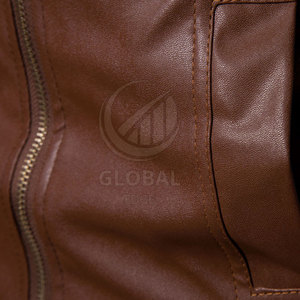 Chaqueta de Cuero de Invierno para Hombre de Alta Calidad, Cuello Alto, Logotipo Frontal, Transpirable, Ecológica, Personalizable, Venta al Por Mayor - Product Image 5