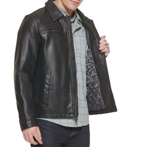 Plus-size Authentic Casual Sport Genuine Leather Flight Suit <b>Jacket</b> <b>Men</b> Lapel <b>Sheepskin</b> French Lambskin Varsity <b>jacket</b> for <b>men</b> - Product Image 2