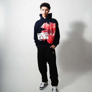 Sudadera con capucha de lana de algodón 100% hecha a medida, peso pesado, patrón sólido de gran tamaño, bordado de invierno, impresión en lienzo - Product Image 3