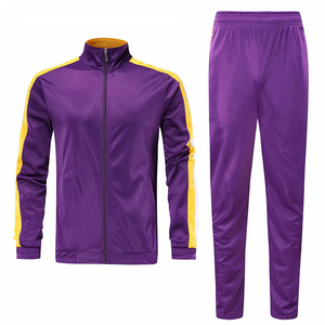 Breathable Custom <b>Polyester</b> <b>Tracksuits</b> for Men Zipper Up Sweatshirt & Training Joggers with Adjustable Drawstring - Product Image 1