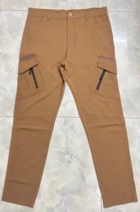 กางเกงคาร์โก้ผู้ชายคุณภาพสูง ผ้าฝ้าย 100% หนักปานกลาง กันลม มีหลายกระเป๋า ทรงตรง สไตล์ลำลอง สีกากี - Product Image 2