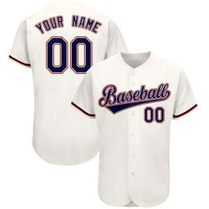 Style le plus récent, personnalisé, vintage, unisexe, noir et rouge, pour le streetwear, 100% polyester, impression numérique, maillot de baseball uniforme - Product Image 1