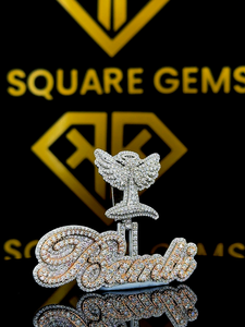 Número personalizado Hip Hop colgante de moissanita para hombre con su letra Fun Ice Hip Hop joyería para niños - Product Image 3