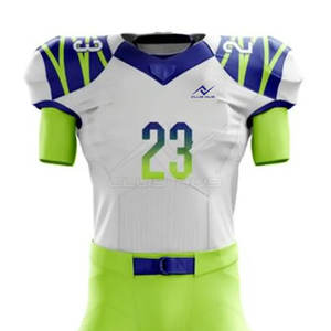 Nuevo Uniforme de Fútbol Americano Cómodo, Conjuntos Personalizados de Manga Corta, 100% Poliéster de Secado Rápido, Precio al por Mayor para Hombre - Product Image 3