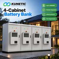 Système de stockage d'énergie KUNETIC 480 kWh LiFePO4 pour applications commerciales et industrielles, armoire extérieure BESS, usine OEM ODM