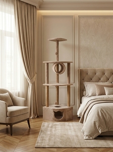 Árbol para Gatos de Lujo Moderno de Múltiples Niveles, Poste Rascador de Yute Premium al por Mayor para Tiendas de Mascotas - Product Image 3