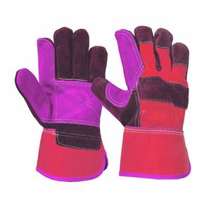 Gants de travail en cuir de vachette fendu, doux et confortables, résistants à l'abrasion et à la chaleur, gants de jardinage canadiens pour grimpeurs - Product Image 4