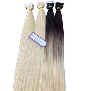 Extensions de cheveux humains M-Tape Tape Ins, cheveux vierges à cuticules alignées, 100% cheveux vietnamiens, double épaisseur, blond ombré - Product Image 1