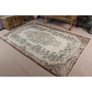 Tapis turc vintage, grand tapis de 5,7 x 9,2 pieds, tapis persan brun - Product Image 2