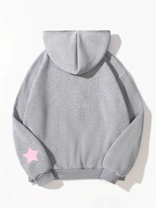 Sudadera con capucha y sudaderas de lana de alta calidad Sudadera con capucha de lana personalizada Diseño de mujer Sudadera con capucha y sudaderas de lana de gran tamaño para adultos a cuadros - Product Image 4