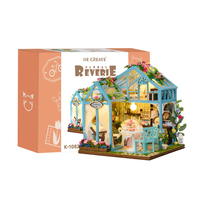 Kit de bricolage KnowMe K-1082 à l'échelle 1:24, maison de poupée miniature en bois écologique, puzzle 3D, ensemble éducatif