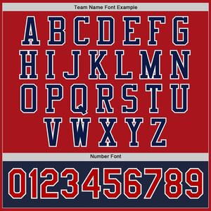 Personalizado rojo Azul Marino-blanco bombardero Full-Snap Varsity Letterman dos tonos chaqueta cortavientos Streetwear vintage hombres Varsity chaqueta - Product Image 4