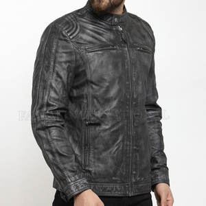 Nouveaux arrivages de veste en cuir pour hommes Veste en cuir à séchage rapide pour hommes Veste en cuir pour hommes bon marché - Product Image 2