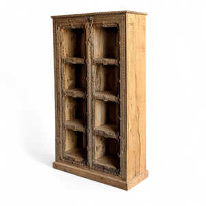 <b>Rustic</b> Wooden <b>Bookshelf</b> for Home Office Living Room Bedroom School Hotel with Durable Metal Construction Bookcases Cabinet - Product Image 1