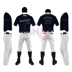 Vêtements de sport entièrement personnalisés Uniforme de baseball Meilleure qualité Conception de logo personnalisé Nouveaux ensembles de maillots et de pantalons de baseball personnalisés OEM - Product Image 1