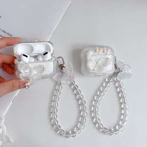 Chaîne de luxe 3D en forme de papillon mignon pour écouteurs intra-auriculaires et 2 supports en plastique durable, 3 options de couleur - Product Image 4