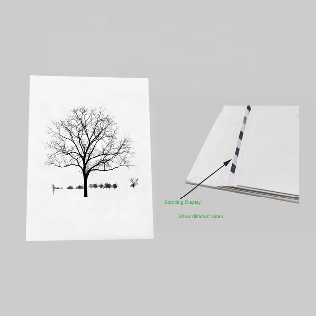 7 Inch IPS LCD Hard Paper Multiple Pages Scrolling Display Video Business Greeting Card Promotion Booklet Video Brochure