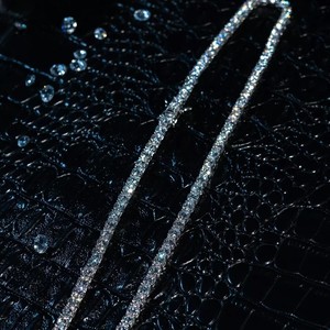 Luxury Iced Out Moissanite <b>Tennis</b> Chain <b>Necklace</b> Hip Hop Rhodium Plated Orthodox Party Gift Jewelry - Product Image 4