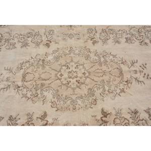 Tapis traditionnel en laine marron beige 5.9x9.8 pieds Design patchwork turc vintage classique pour chambre à coucher chevet rectangulaire en latex - Product Image 5