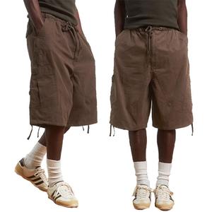 Gran oferta, pantalones cortos de playa de lona de cintura media para hombre, pantalones cortos informales transpirables y antivergüenza con patrón sólido para hombre - Product Image 1