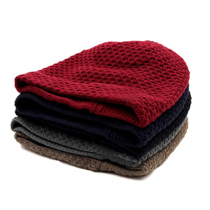 Gorros de punto térmico de alta elasticidad, suaves, transpirables, ligeros, impermeables para hombres y mujeres, estilo de tela ajustada con estampado de 5 colores - Product Image 1