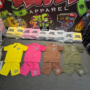 เสื้อยืดพร้อมกางเกงขาสั้นชุดแฝดสำหรับผู้ชาย2025ใหม่ออกแบบโลโก้ได้ตามต้องการฤดูร้อนสำหรับผู้ชาย - Product Image 5