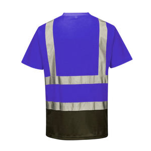 Ropa de trabajo de talla grande camiseta de seguridad personalizada Hi Vis reflectante trabajo seguridad Camiseta 100% algodón Industrial alta visibilidad camiseta - Product Image 4