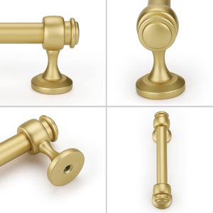 Tiradores de armario de latón Tiradores de armario de cocina dorados Tiradores de armario de barril - Product Image 3